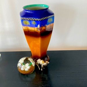 Art Deco Vase with Camel Transfer